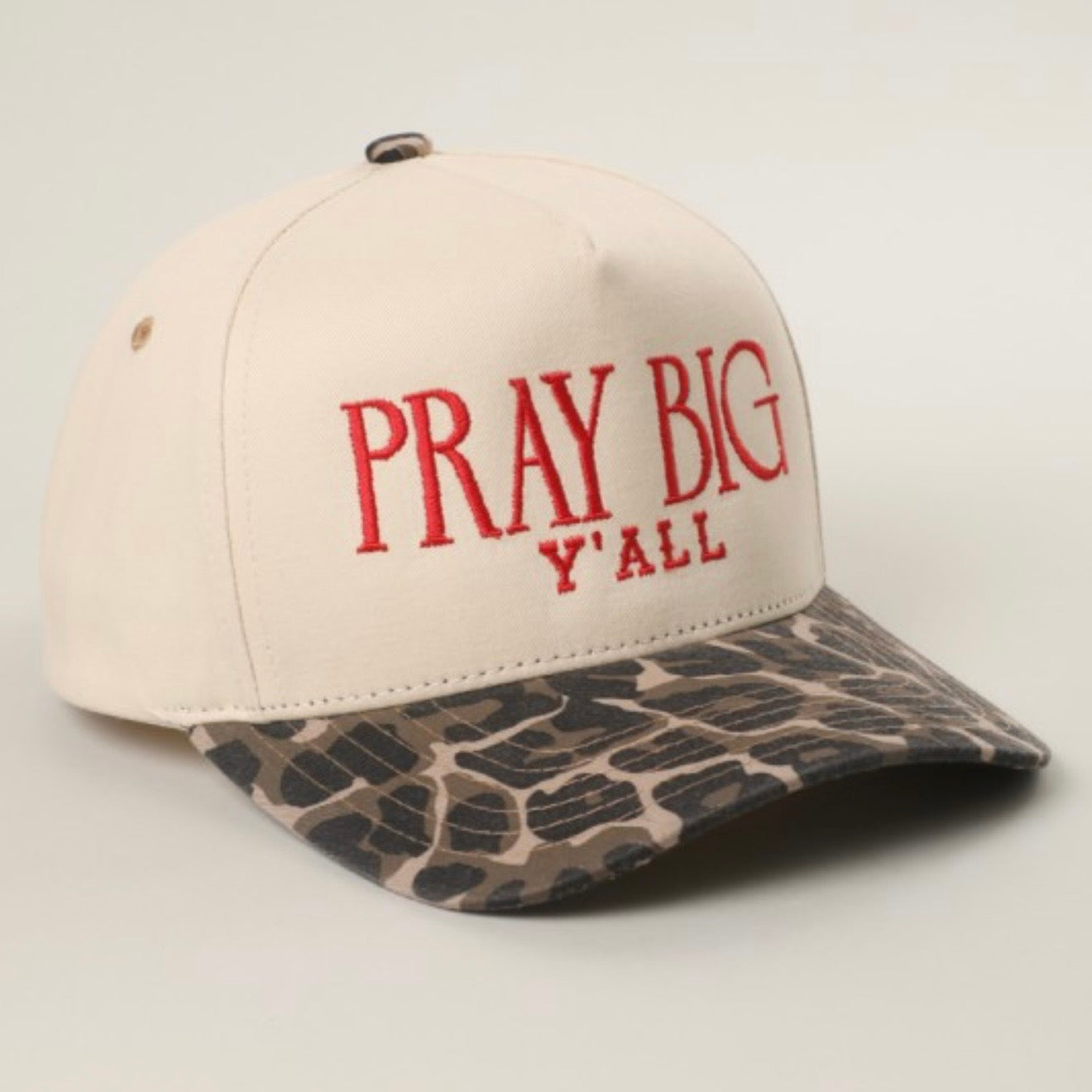 Pray Big Y’all Leopard Trucker Hat