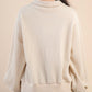 Sunday Brunch Cream Waffle Knit Pullover