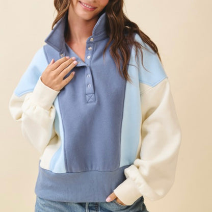 Weekend Getaway Henley Pullover Sweatshirt