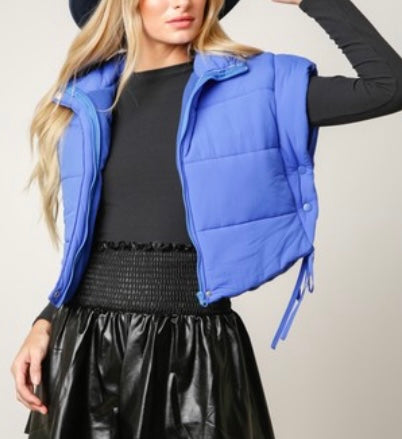 The Skyline Cropped Puffer Vest