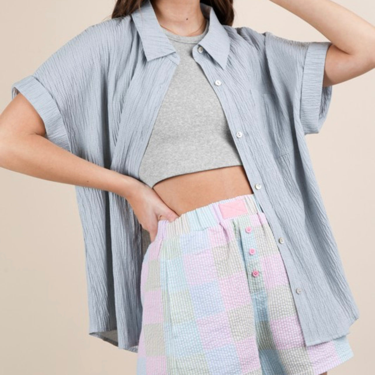 Midday Pick Me Up Button Up Top