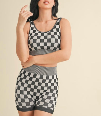 Midnight Checkered Set