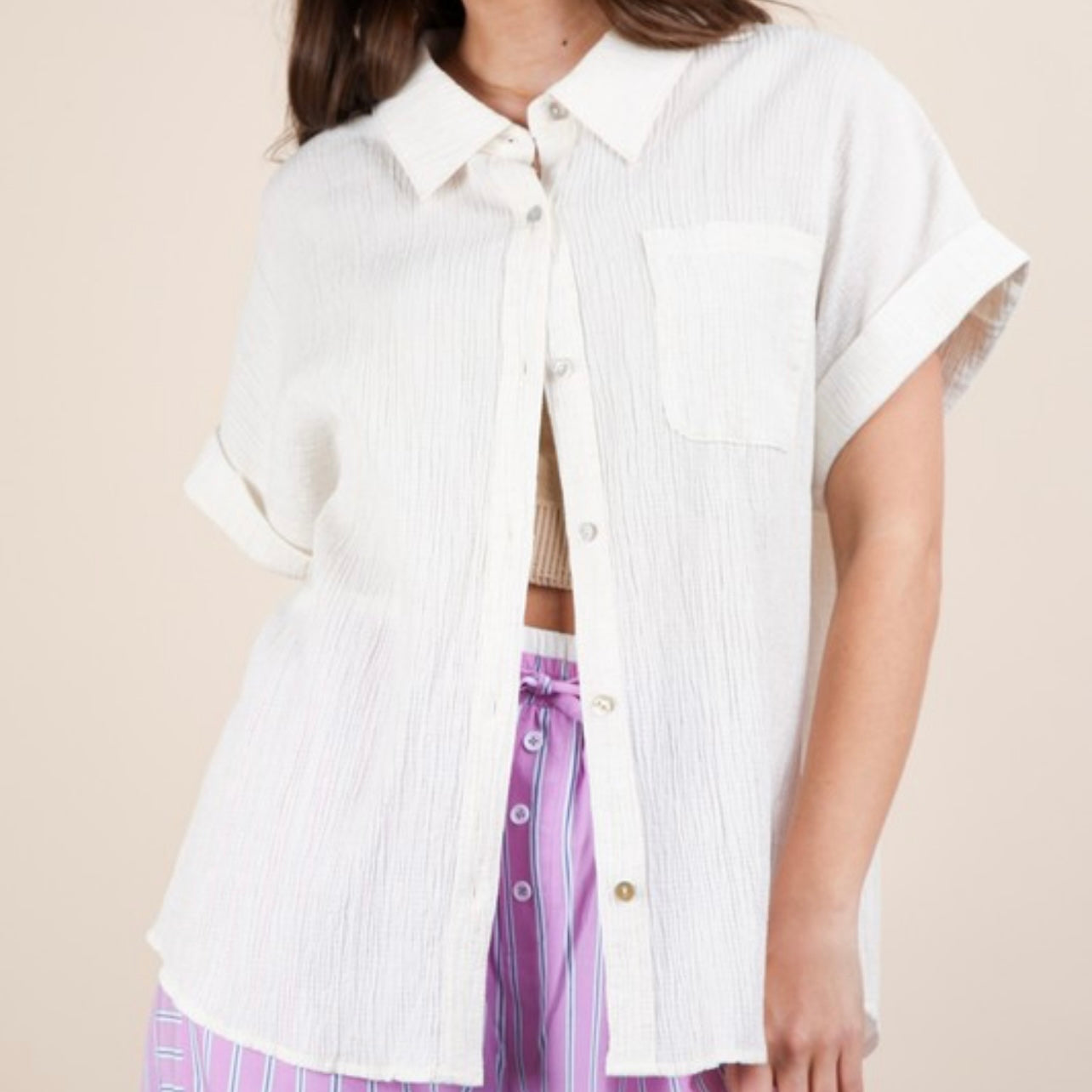 Midday Pick Me Up Button Up Top