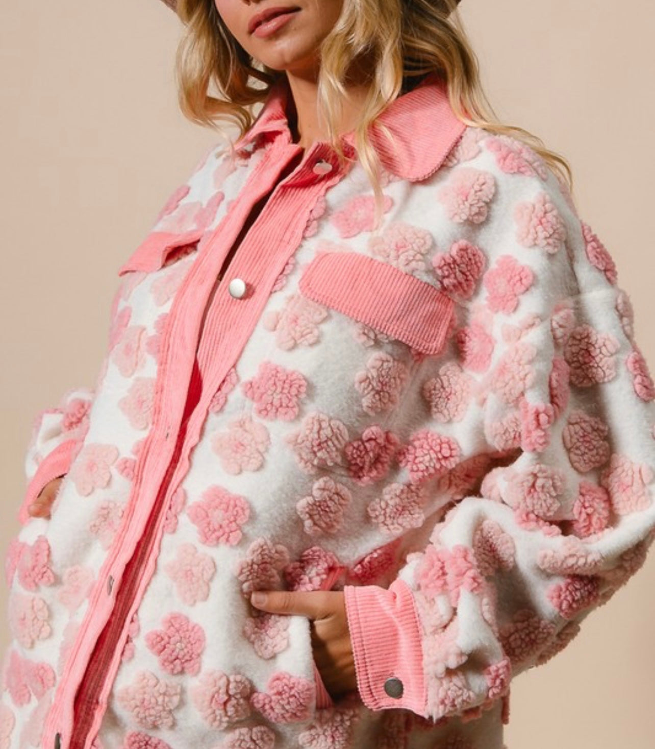 Girl, It’s Cold Outside Floral Shacket