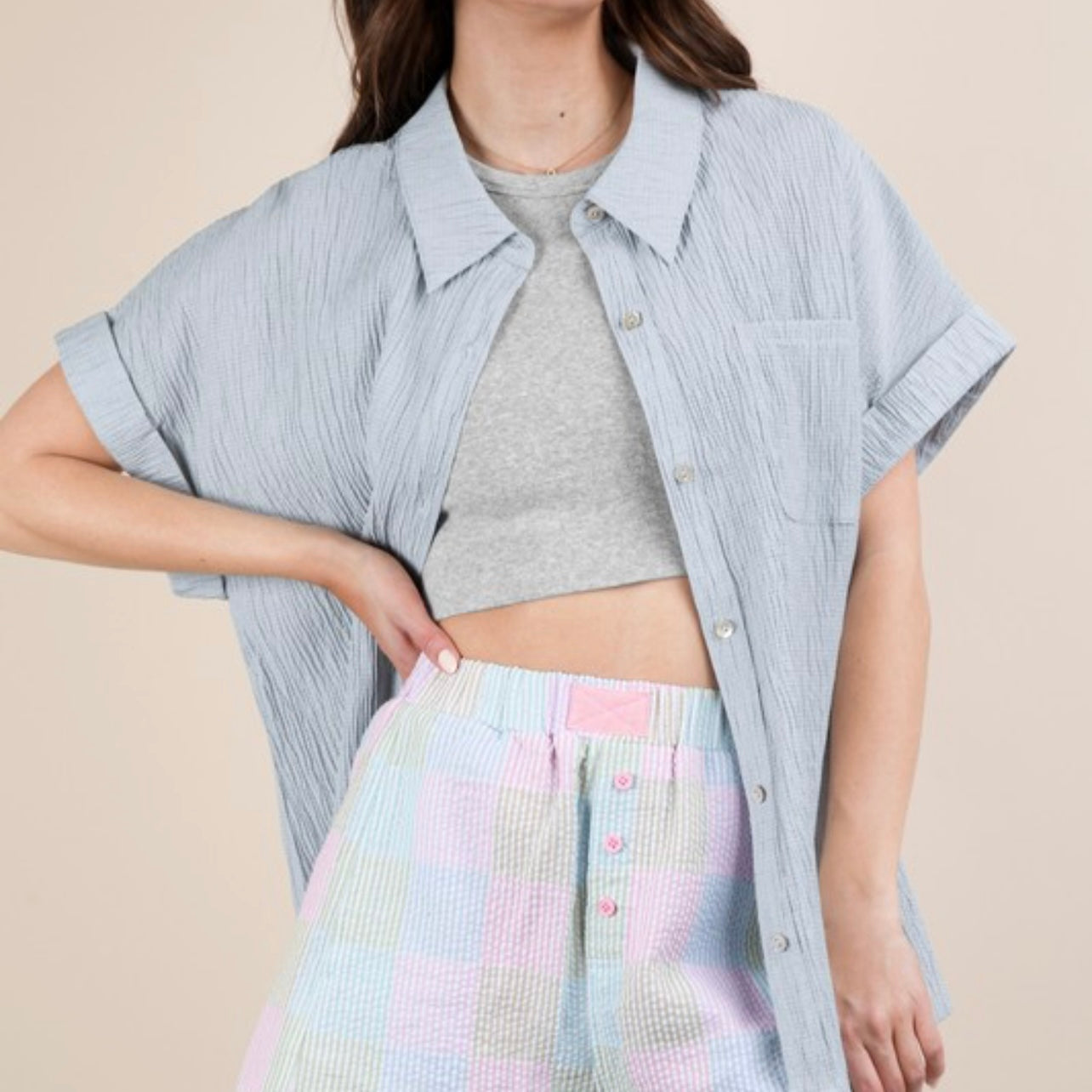 Midday Pick Me Up Button Up Top