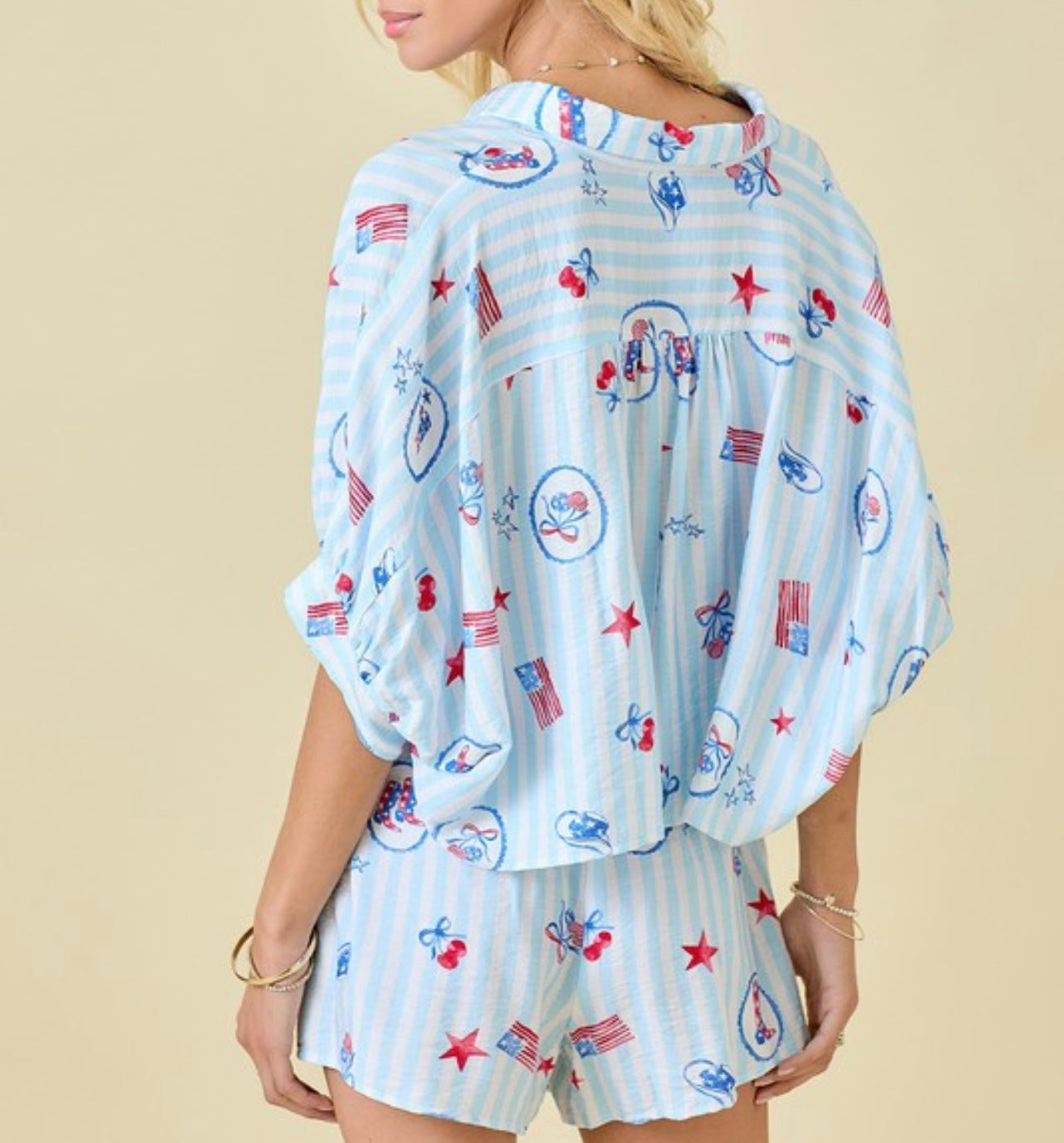 American Girl Striped Printed Shorts