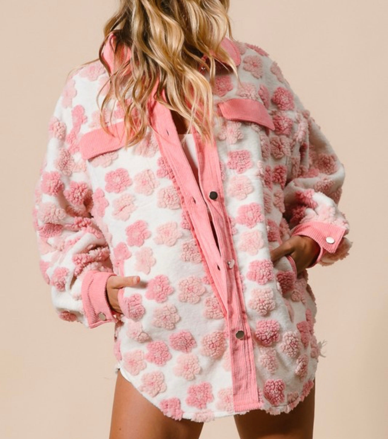 Girl, It’s Cold Outside Floral Shacket