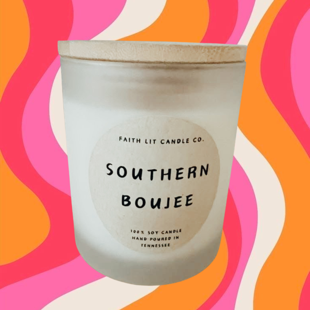 16 OZ Jar Candles With Wooded Lid