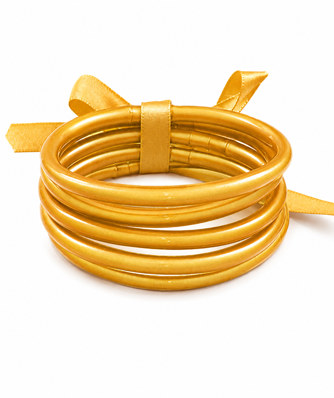 Gold Tube Jelly Bracelet Set (5)