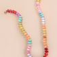 Natural Agate Glass Semi Precious Bead Necklace