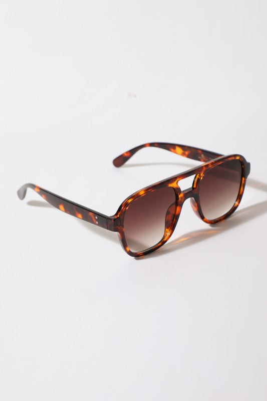 Retro Square Aviator Style Colored Lens Sunnies