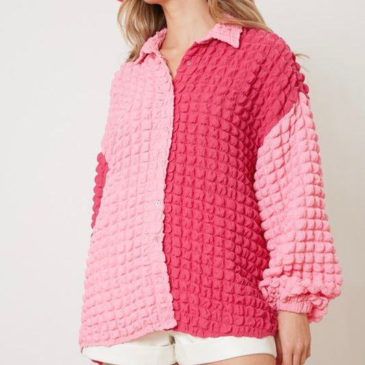 Sweetheart Colorblock Shacket