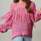 Pink Skies Fringe Sweater