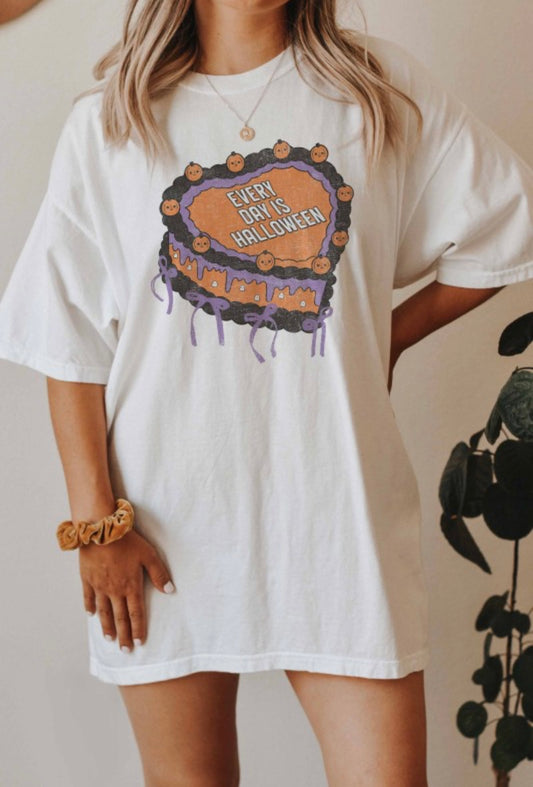 Frosted Leaves Oversized Graphic Tee