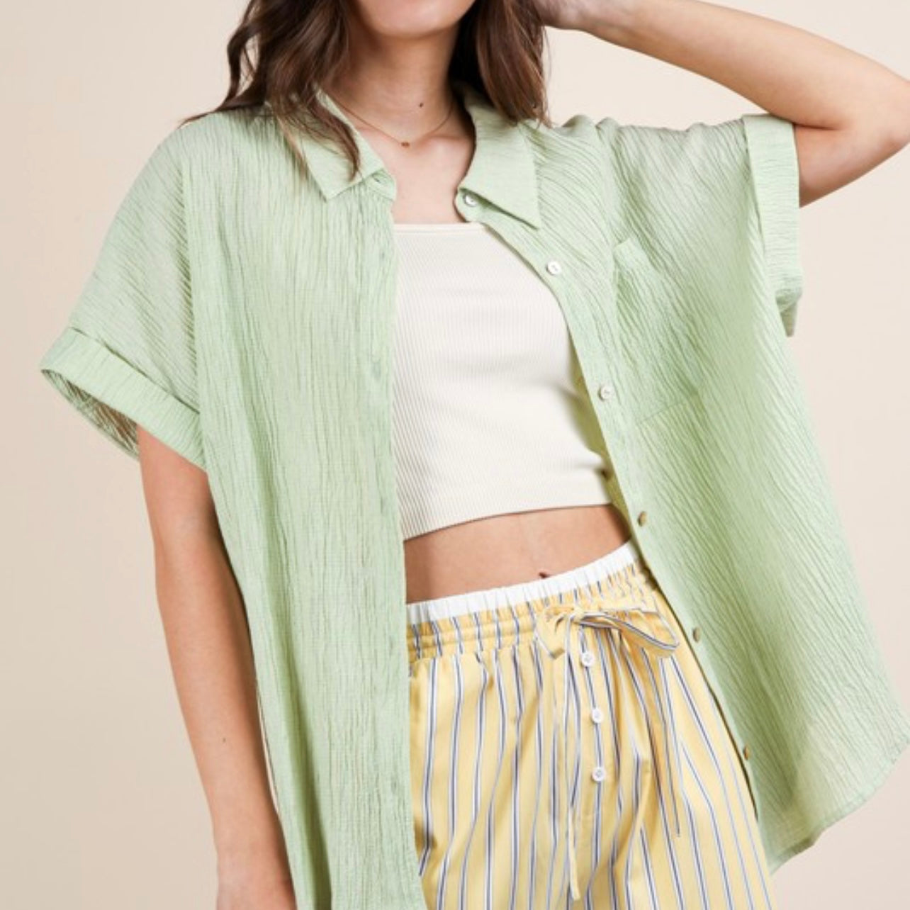 Midday Pick Me Up Button Up Top