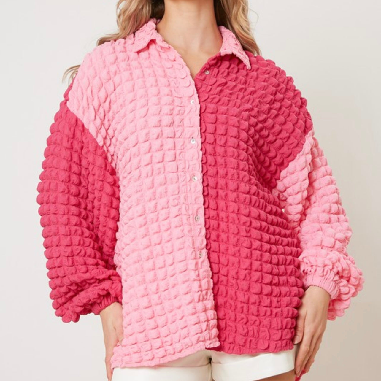 Sweetheart Colorblock Shacket