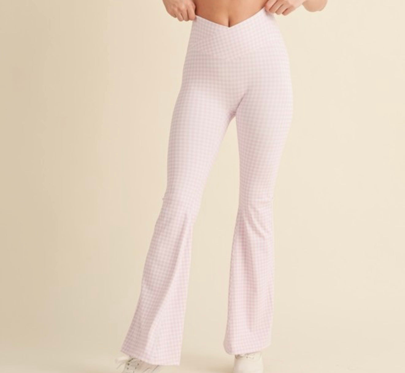 Southern Charm Gingham Active Flare Leggings