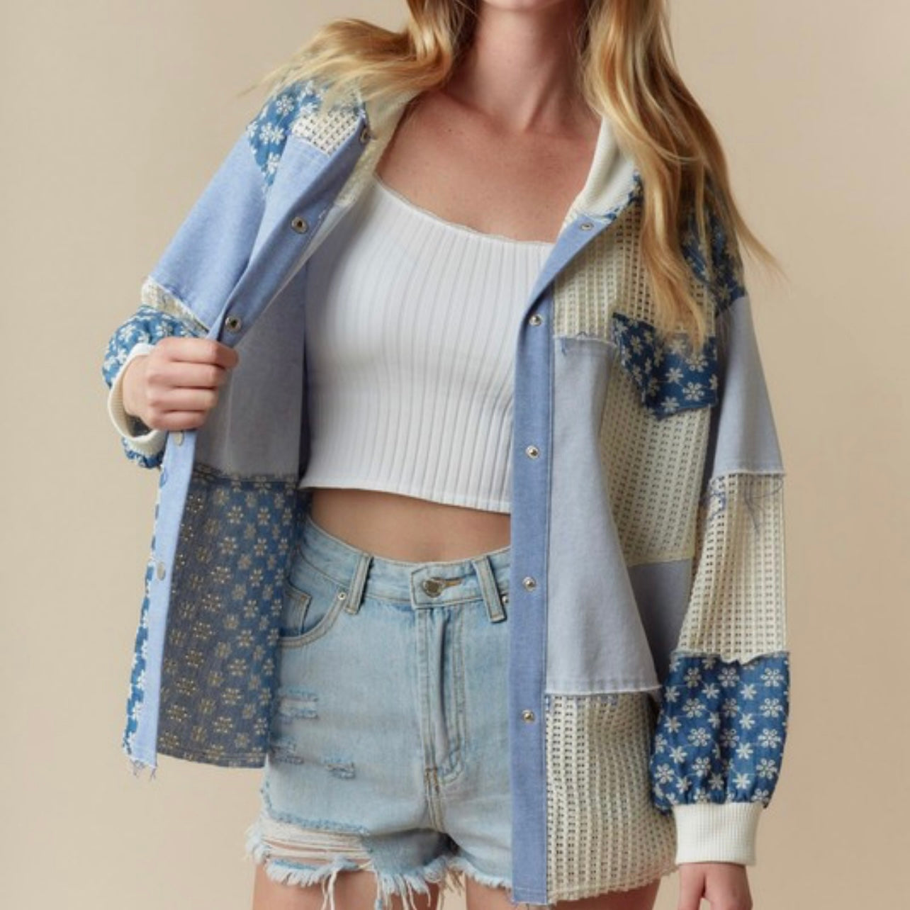 Bluebell Patchwork Shacket