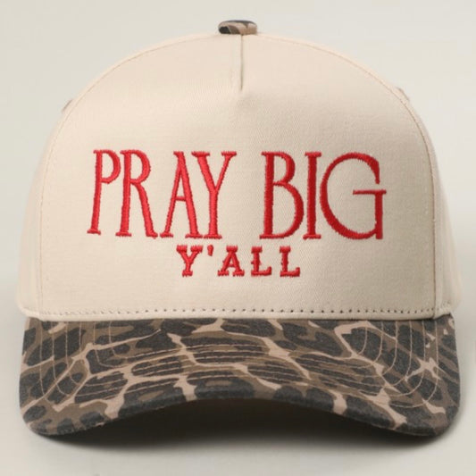 Pray Big Y’all Leopard Trucker Hat